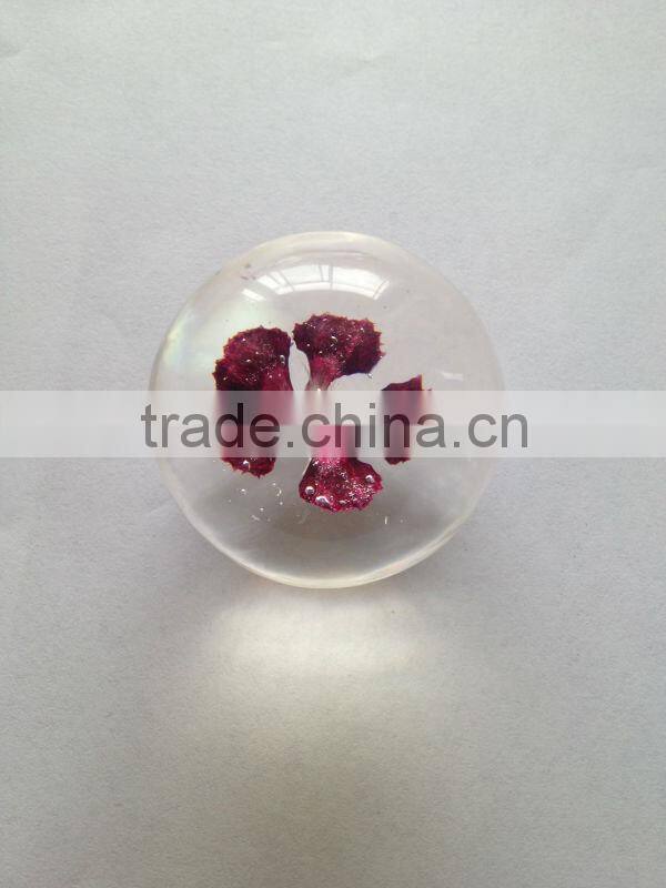 New design acrylic half ball with real ember embedded for promotional gift