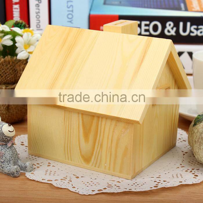 SEARUN New design wooden money saving box