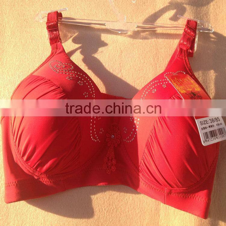 1.12USD Year 2015 Newest Design 36-42 D Cup Factory Sell High Quality Big Size Diamond Push Up Bras/Bra Models (gdwx293)
