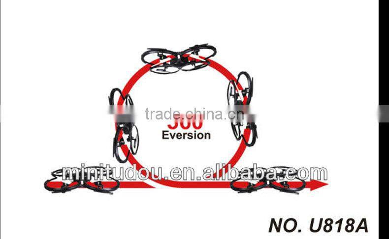 U818A rc brushless motor quadcopter 2.4Ghz 4CH 6 axis Camera RC Quad Copter