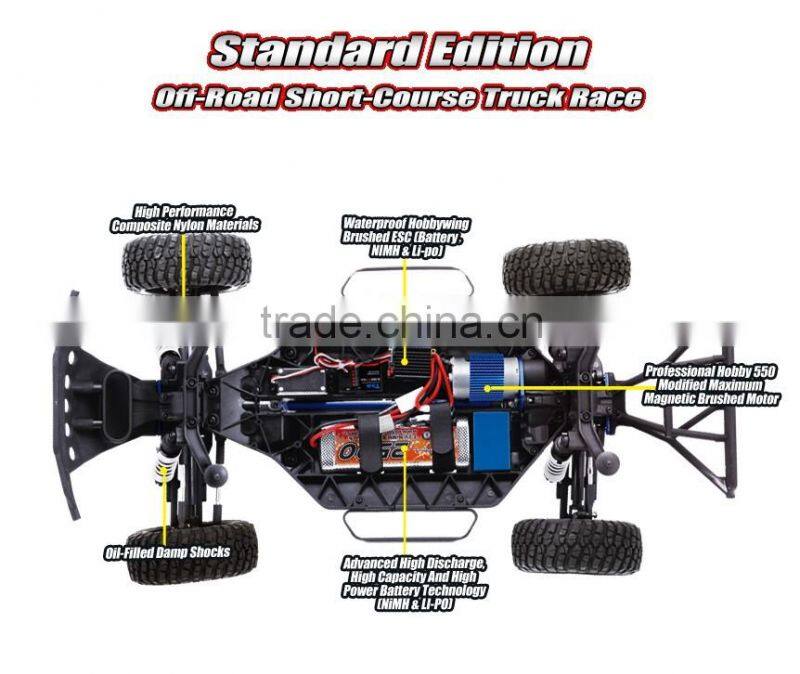 1/10 SCALE ELECTRIC 4WD 2.4GHZ RC OFF-ROAD BRUSH HIGH SPEED RC TRUCK WATERPROOF