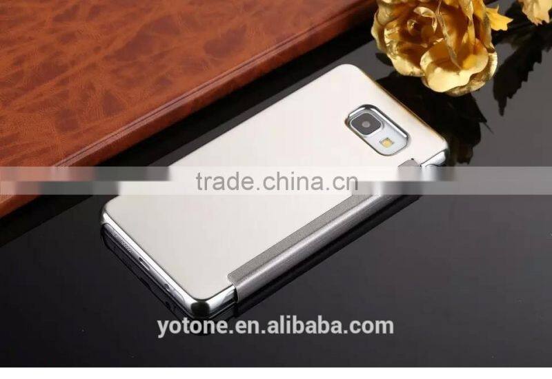 Attractive Design Flip Mirror Phone Cover /Luxury Hybrid Leather Mirror Case For Samsung Galaxy A7 2016