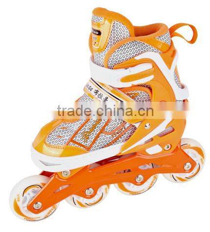 CE approved roller skate with alu truck /inline skate with pu whees /flash roller skatting