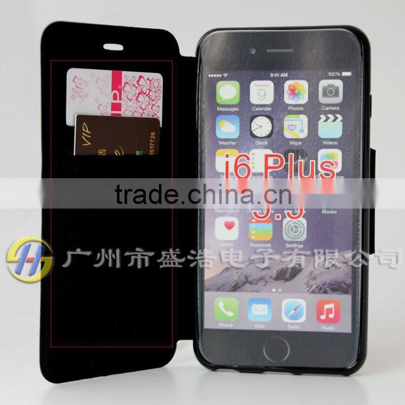 bright color nappa leather card slot mobile cell phone cover case for Apple for iphone 6 4.7