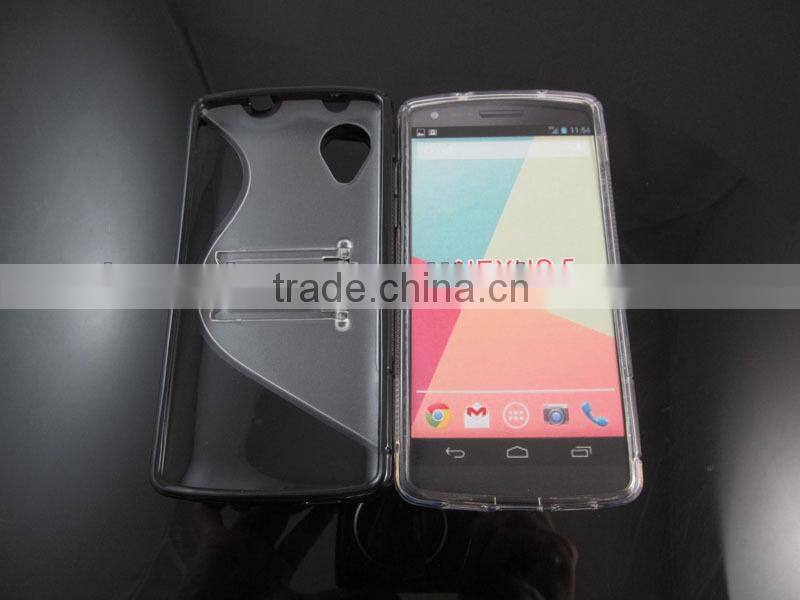 PC support frame TPU cell phone/mobile case/cover for Google Nexus 5
