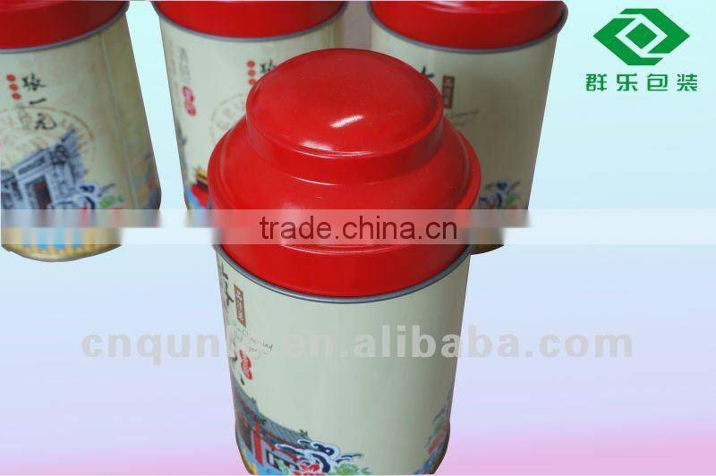 Round Tea Tin Cans With Lids With Printing