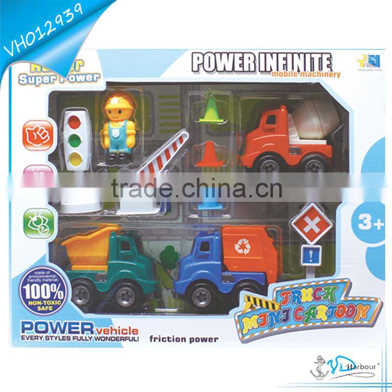 Friction Concrete Mixer Truck Toy Set