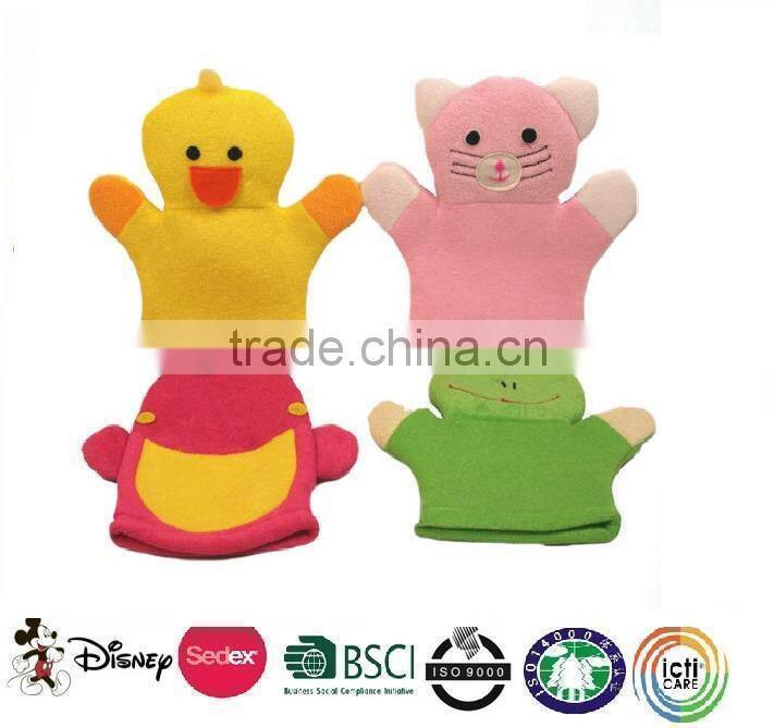 terry cloth wash mitt/ animal shaped terry cloth baby wash mitt/ bath mitt