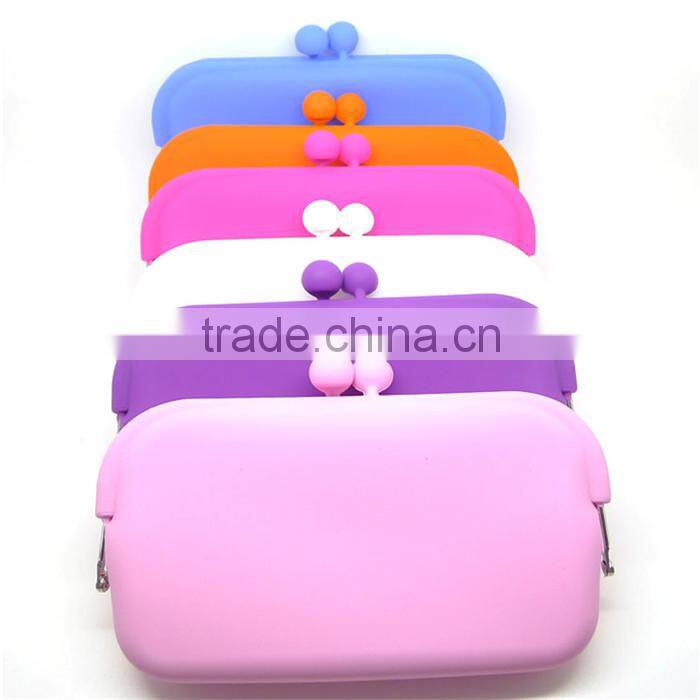 Cheap Price mini silicone rubber change purse colorful kids change purse