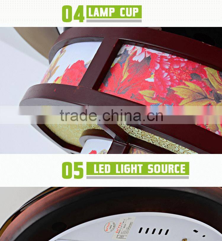 42'' Flower ABS 4 Blades Ceiling Fans For Kids Rooms With LED Light