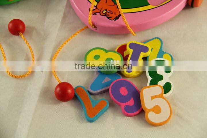 wooden toy boat wooden bead maze toy