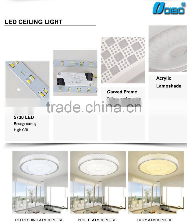 Easy installation China factory acrylic lampshade led light ceiling