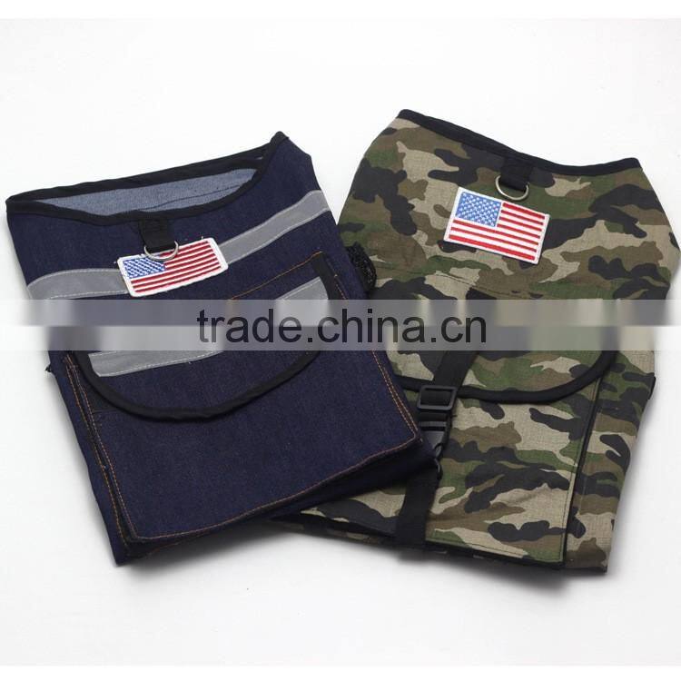 2016 New Pet Bag For Dog, Dog Backpack,Dog Carrier Bag With Camo And Denim Styles