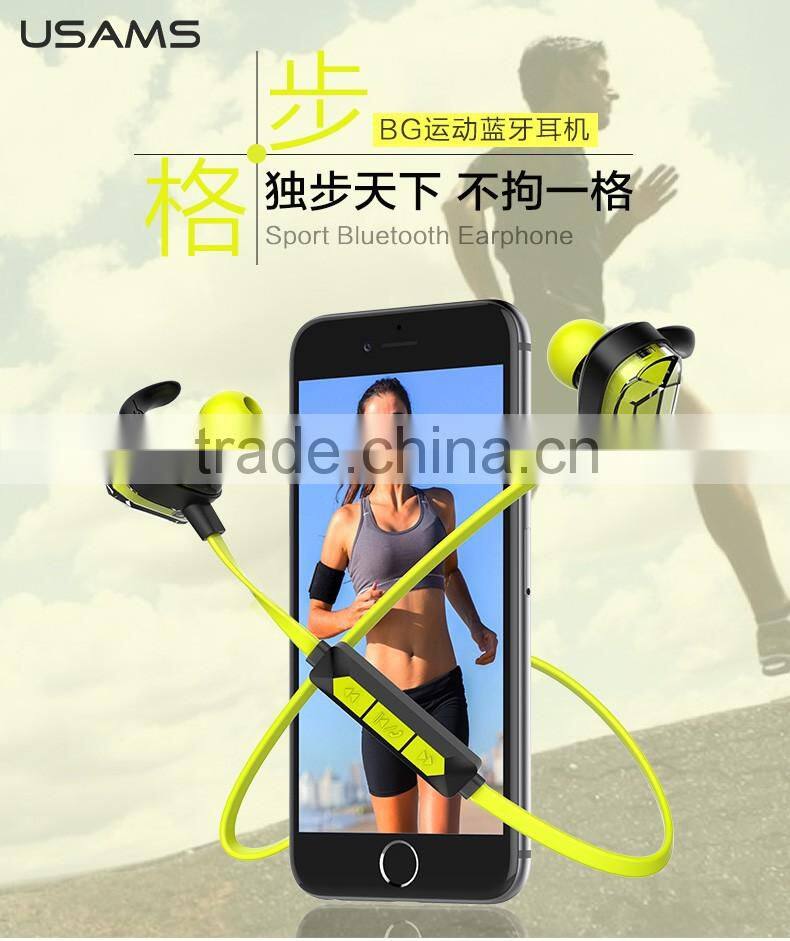 USAMS BG Bluetooth Earphone Shockproof Universal for Android/IOS System Sport Stereo in ear Headphone with Mic MT-5206