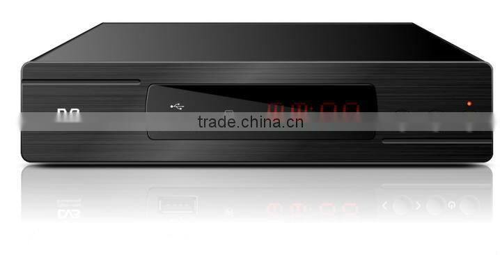 2016 High definition Digital plastic front panel matal cabinet 168mm Black DVB-T2 receiver set top tv box