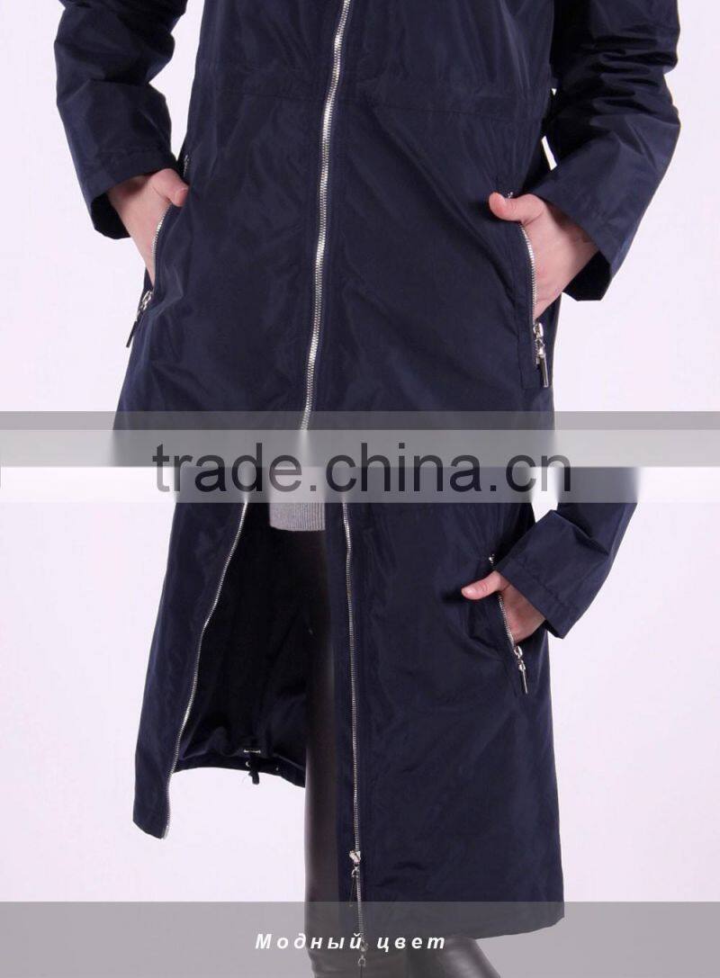 2016 Spring Latest Design Light Fashion Long Women Trench Coat