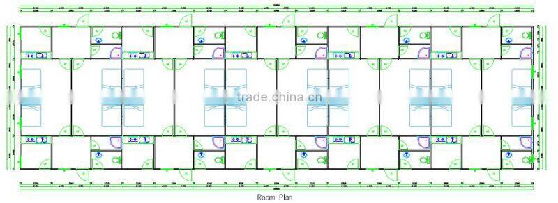 used prefab dormitory/two sloop labor home/single floor eps dormitory hotel