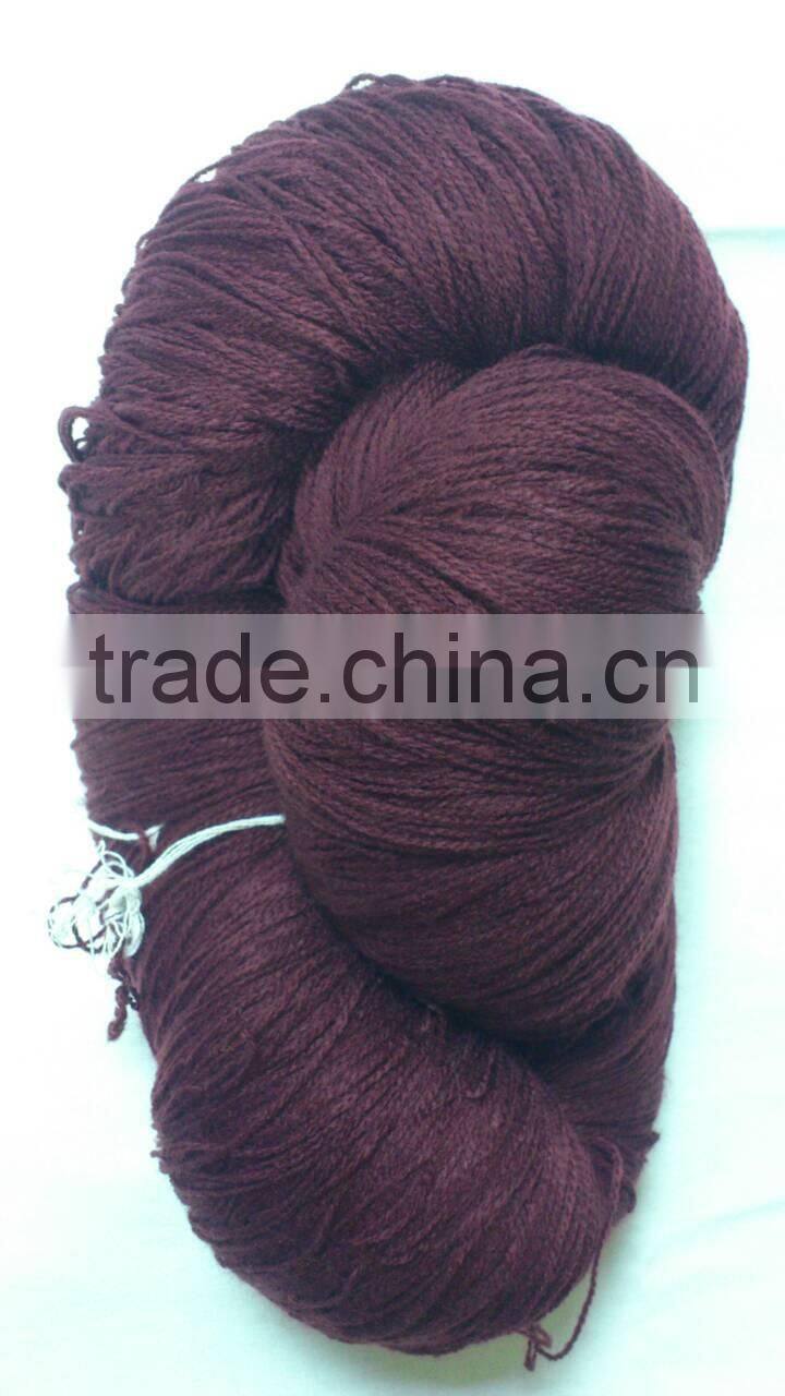 2/28 SMM 100% ACRYLIC CASHMERE LIKE SEMI DULL RAW WHITE YARN HAND KNITTING YARN