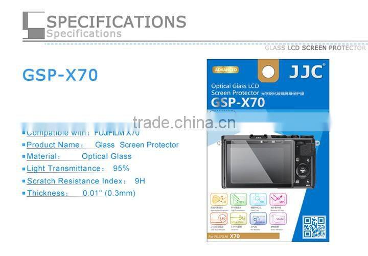 2.5D Round Edge JJC Ultra-thin camera LCD Screen Protector 0.3mm GSP-X70 Glass Screen Protector for Fujifilm