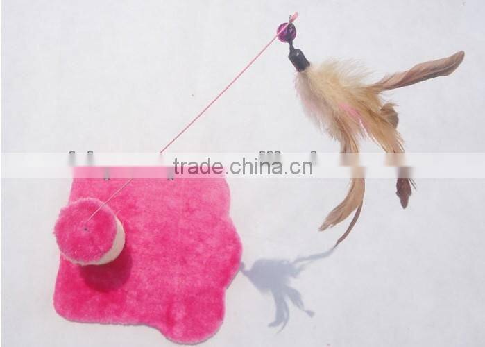 Cat Straching Post with Fether Teaser Toys