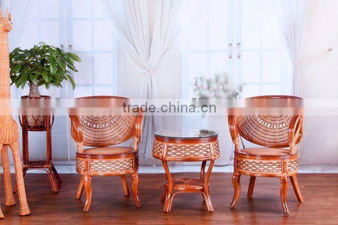 Fashionable Leisure Cane sofe table and chair set
