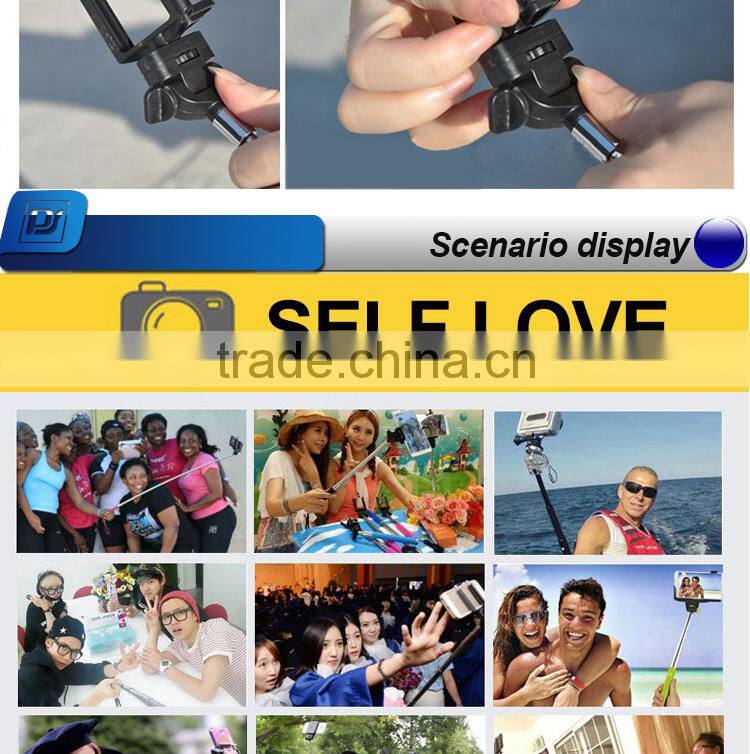 Extendable Wired cable Selfie Stick Phone Holder Remote Shutter Monopod for Smartphone