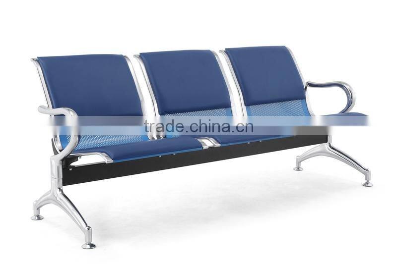Durable red hospital seater waiting chair