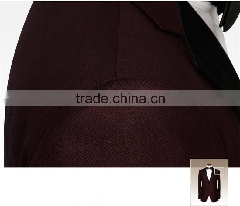 Wine Color Groom Suits Custom Made In Turkey