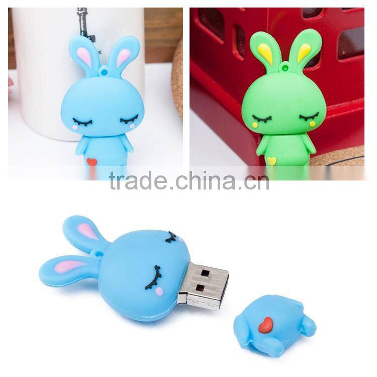 Custom cartoon rabbit usb flash drive