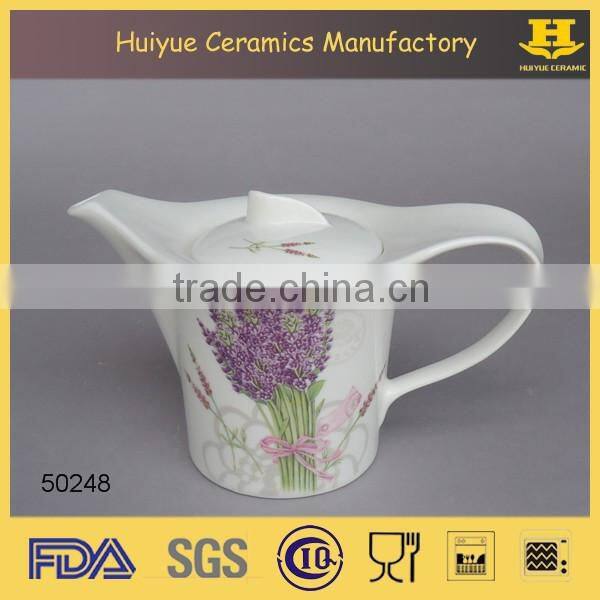 ceramic tea set and water cup with decal printing, tea set