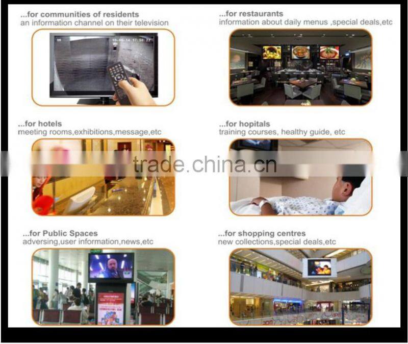 Cost effective digital tv broadcasting system for hotel,hospital,School,Shopping Mall applications
