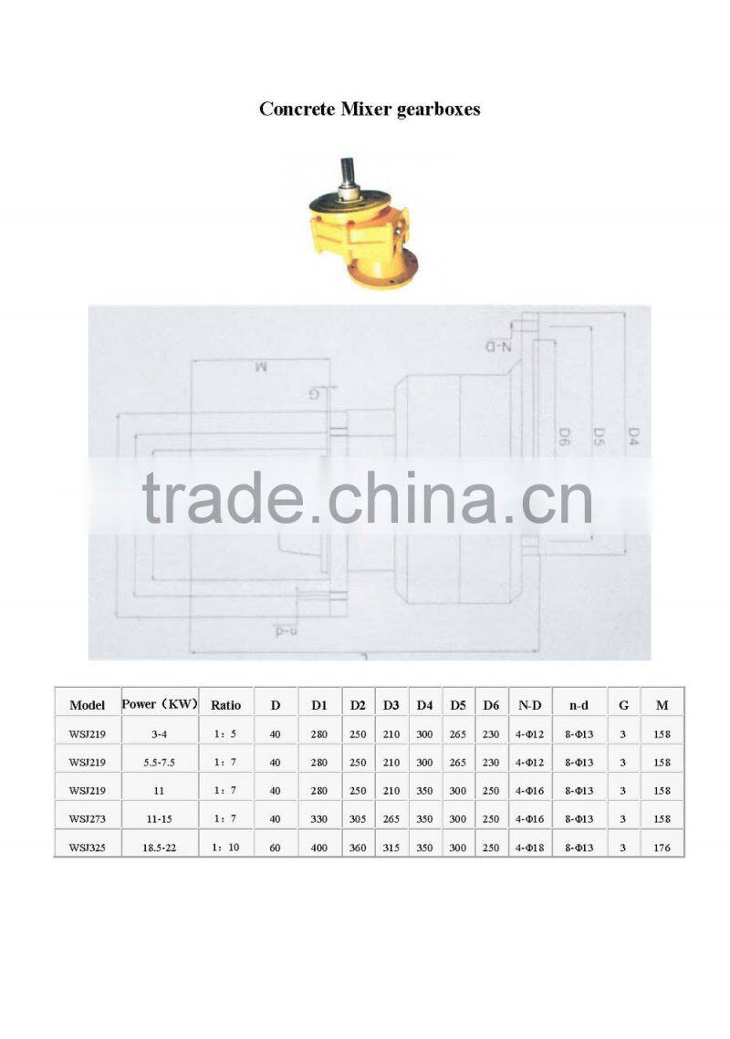 WSJ series screw conveyer gearbox