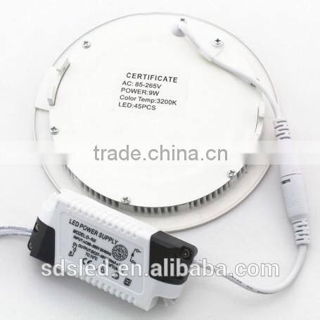 LED Panel light Panel Light 9W SMD2835 Warm White Round Shape led light panel