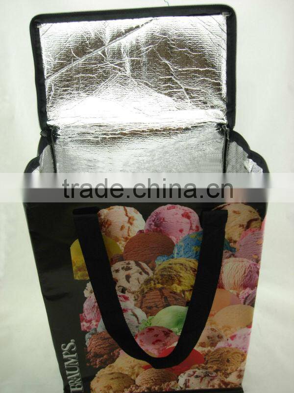 PP non woven recreational high quality insulated cooler bag with printing opp film laminated