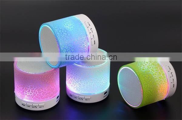 2016 Factory Price High Quality Mobile Bluetooth Wireless Mini Speaker With Led Flashing Light 2016 New Innovative Product