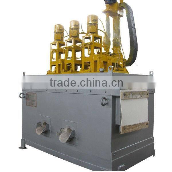 stationary 3 rotors molten aluminium in-line degasser