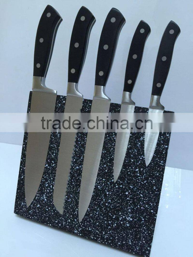 5PCS Stainless Steel Knife Set with POM Handle