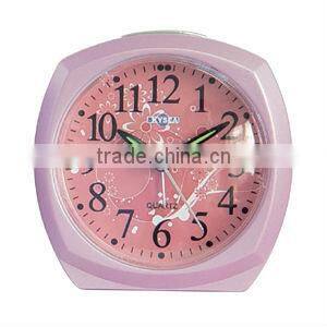 plastic oval shape table alarm clock bedside clock, candy color clock