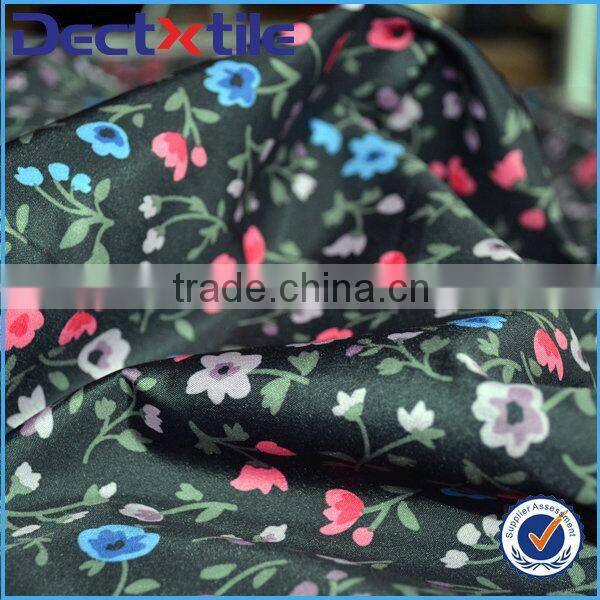 litery feeling beautiful floral colorful print fabric for nice dress/garment/other design clothing