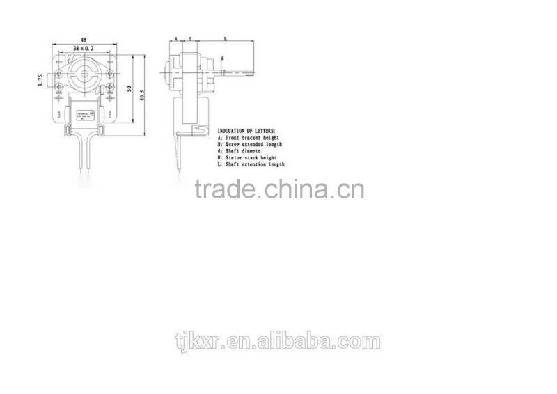 CE, VDE, TUV, UL approved YJ4808 shaded pole refrigerator blower fan motor