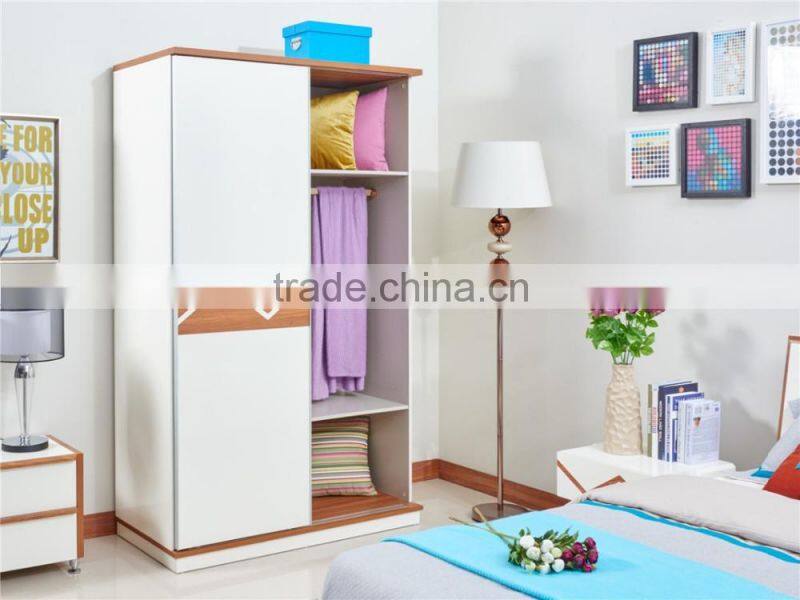 Modern wooden shining white eco friendly Single Bedroom Set Furniture/chilldrenn bedroom furniture set