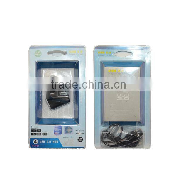 Blister Packing Hot Sell Driver Download 4 Port USB 2.0 Fine Hub