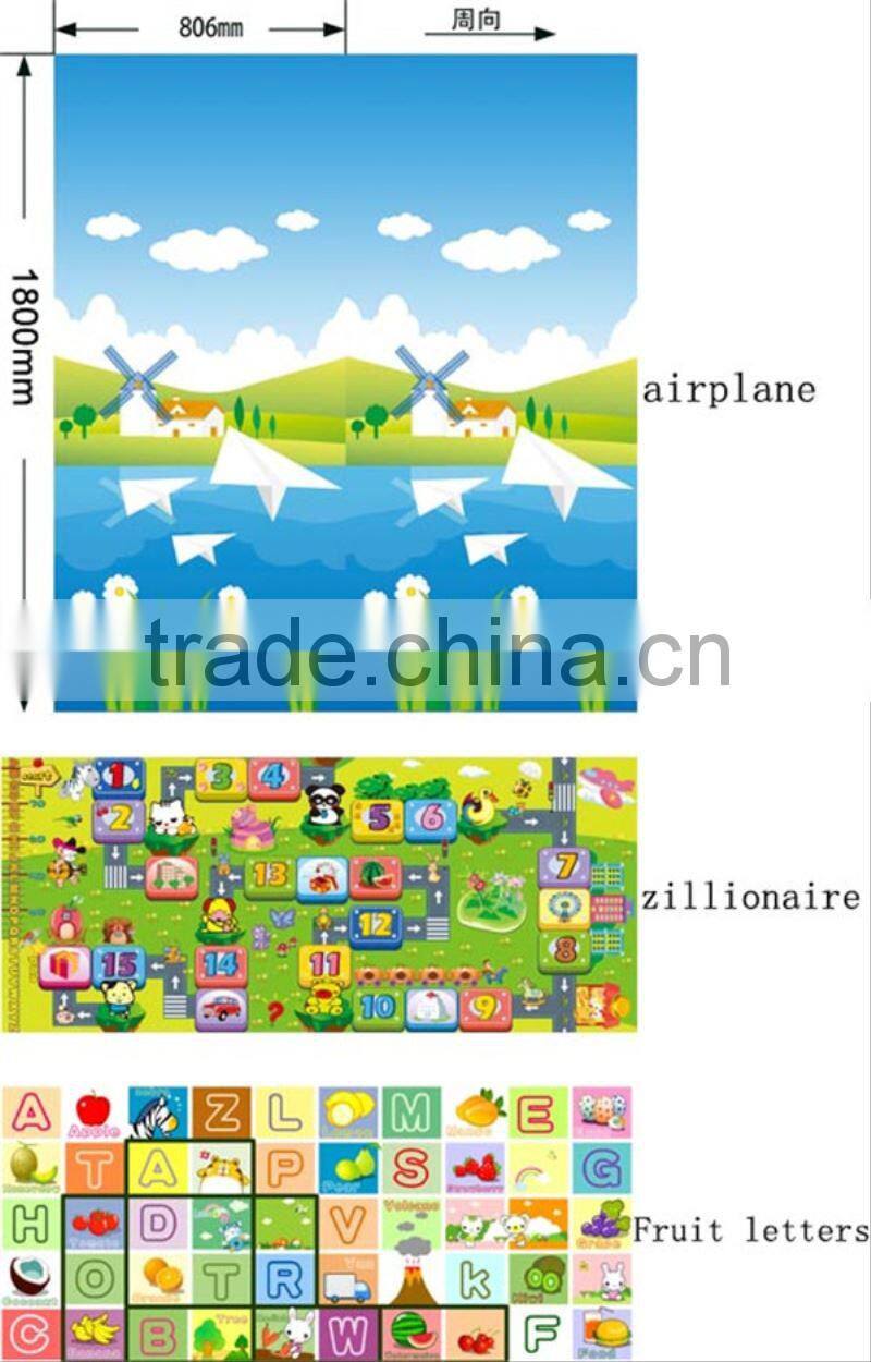 Fold slippery can roll many patterns educational baby play mat