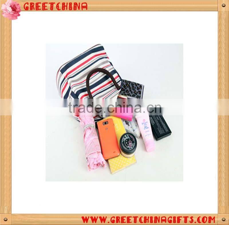 Custom LOGO Fashion Stripe Tote Oxford Lunch Bag Wholesale