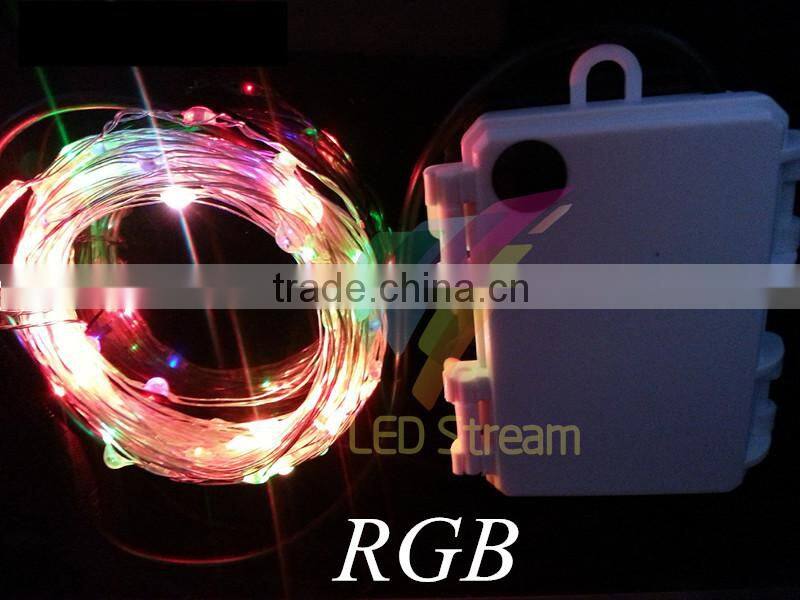 Waterproof Timer 10M 100 leds Silver copper wire string lights outdoor Christmas lighting