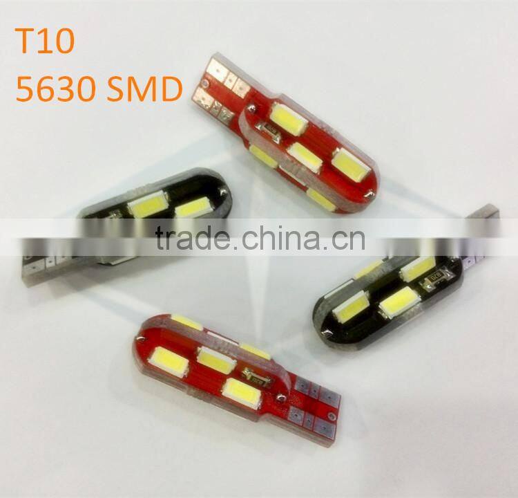 Bonjour 2014 new red pcb 12smd led w5w canbus 5630 t10 wedge led