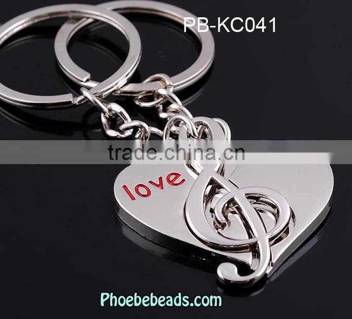 Wholesale Fashion Design Crystal And Metal Mini Guitar Keychain PB-KC027