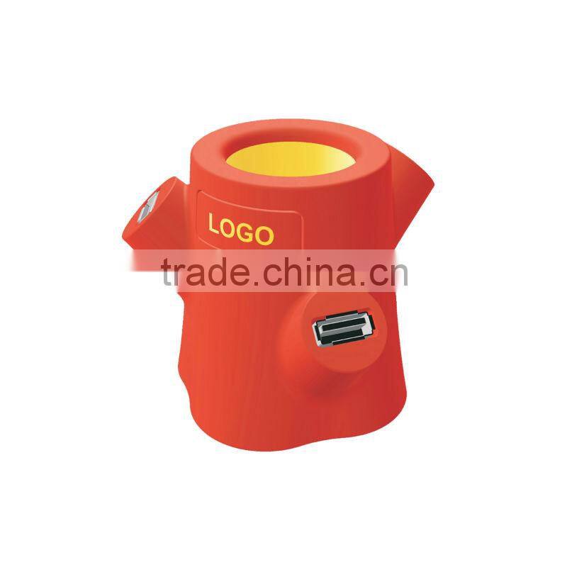 Multifunctional desk pen holder for computer with 4 ports USB 2.0