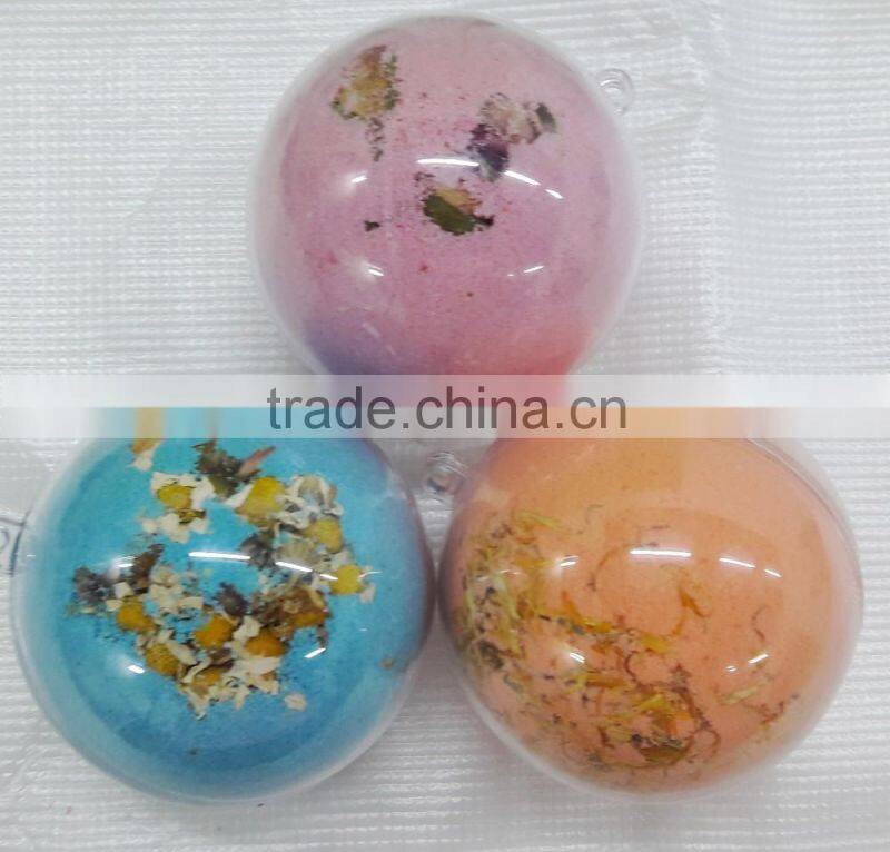 Mendior Heart shaped blue Marjoram esence oil bath bombs handmade dry flower bath fizzer SPA bath salt bubble OEM 30 g to 200 g