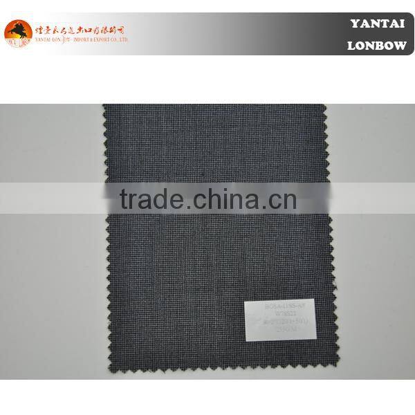 Traditional plain wool silk blend suiting fabric in stock